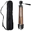 Amazon Basics 50-inch Lightweight Camera Mount Tripod Stand With Bag, Black/Brown