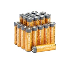 Amazon Basics 20-Pack AA Alkaline High-Performance Batteries, 1.5 Volt, 10-Year Shelf Life