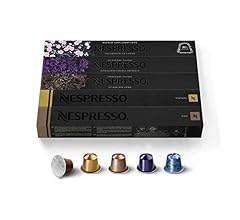 Nespresso Capsules OriginalLine, Variety Pack, Mild, Medium, Dark Roast Espresso Coffee, 50 Count Espresso Coffee Pods, Bre…