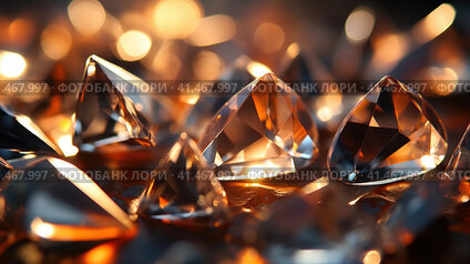 A group of diamonds are shown in a dark background, AI