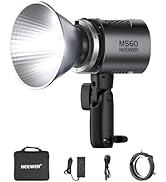 NEEWER MS60 LED Video Light with 2.4G/APP Control, 65W 5600K Daylight Mini COB Continuous Output ...