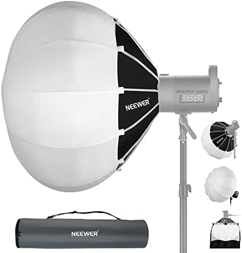 NEEWER 35"/90cm Lantern Softbox One Step Quick Release, 360° Light Diffuser with Skirt, Bowens Mount for Video Light CB60 CB100 CB150 Compatible with Aputure Light 600d Amaran 60x Godox SL60W, NS90L